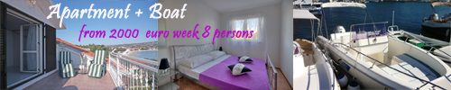 Apartment + Boat Rental Trogir, Okrug Gornji  - 8 persons